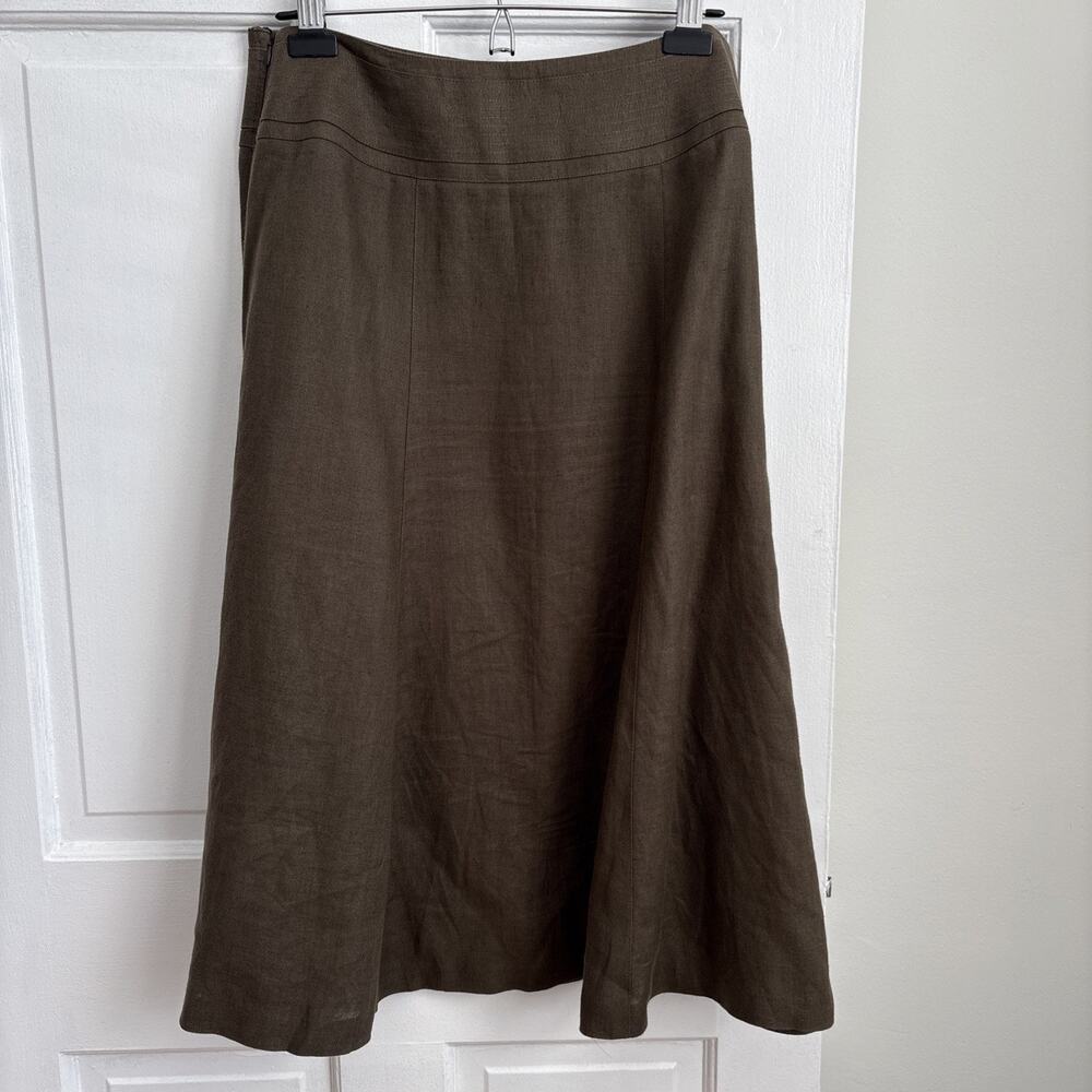 100% Irish Linen Talbots Skirt Coastal Chic Professional Old Money Office | 14 - Picture 5 of 10